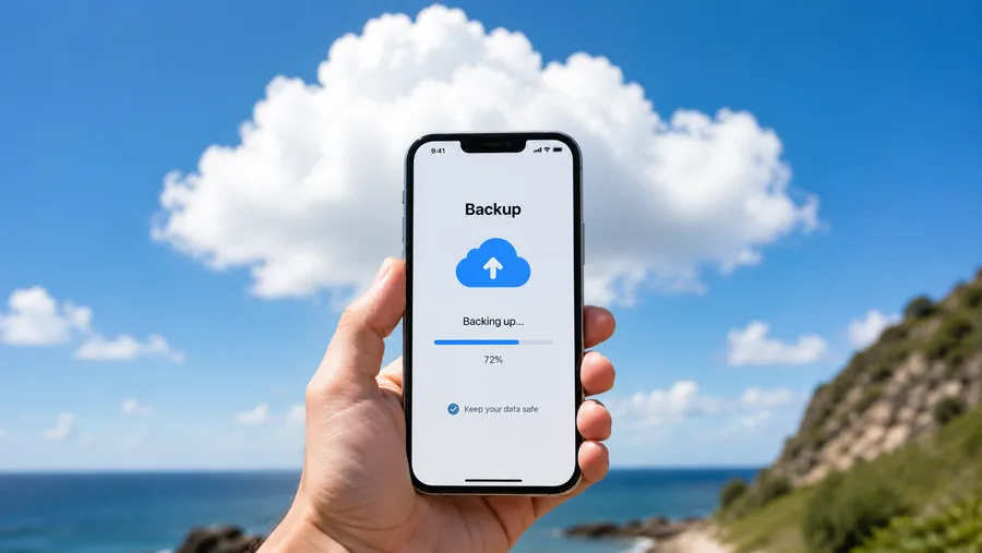 Force a full cloud backup of your phone the night before you leave