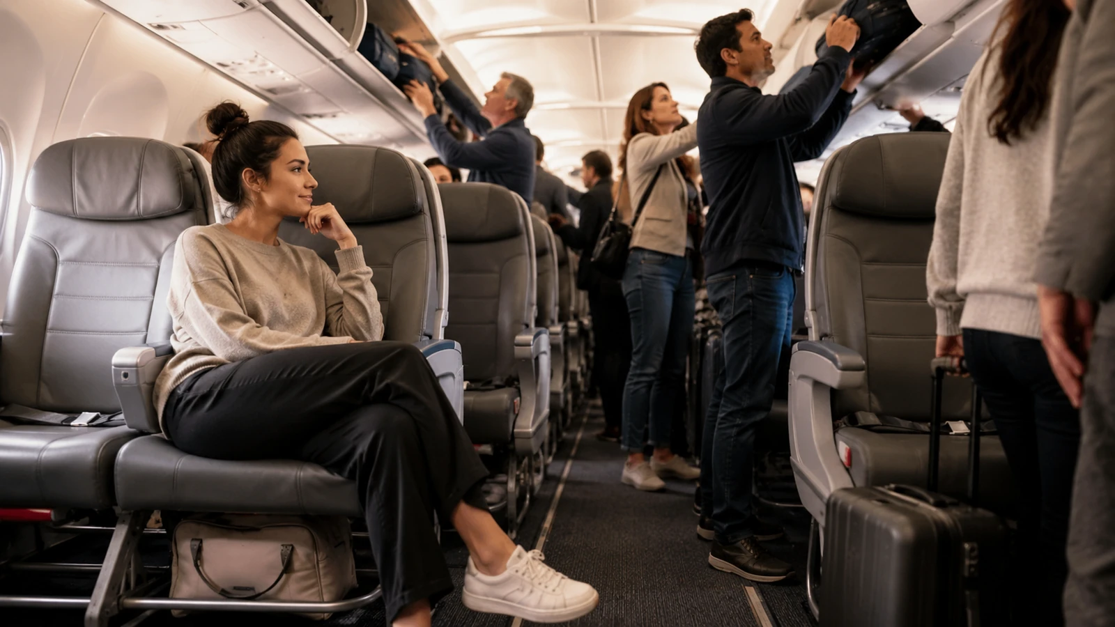 Boarding group is overrated; bin-space lottery is real