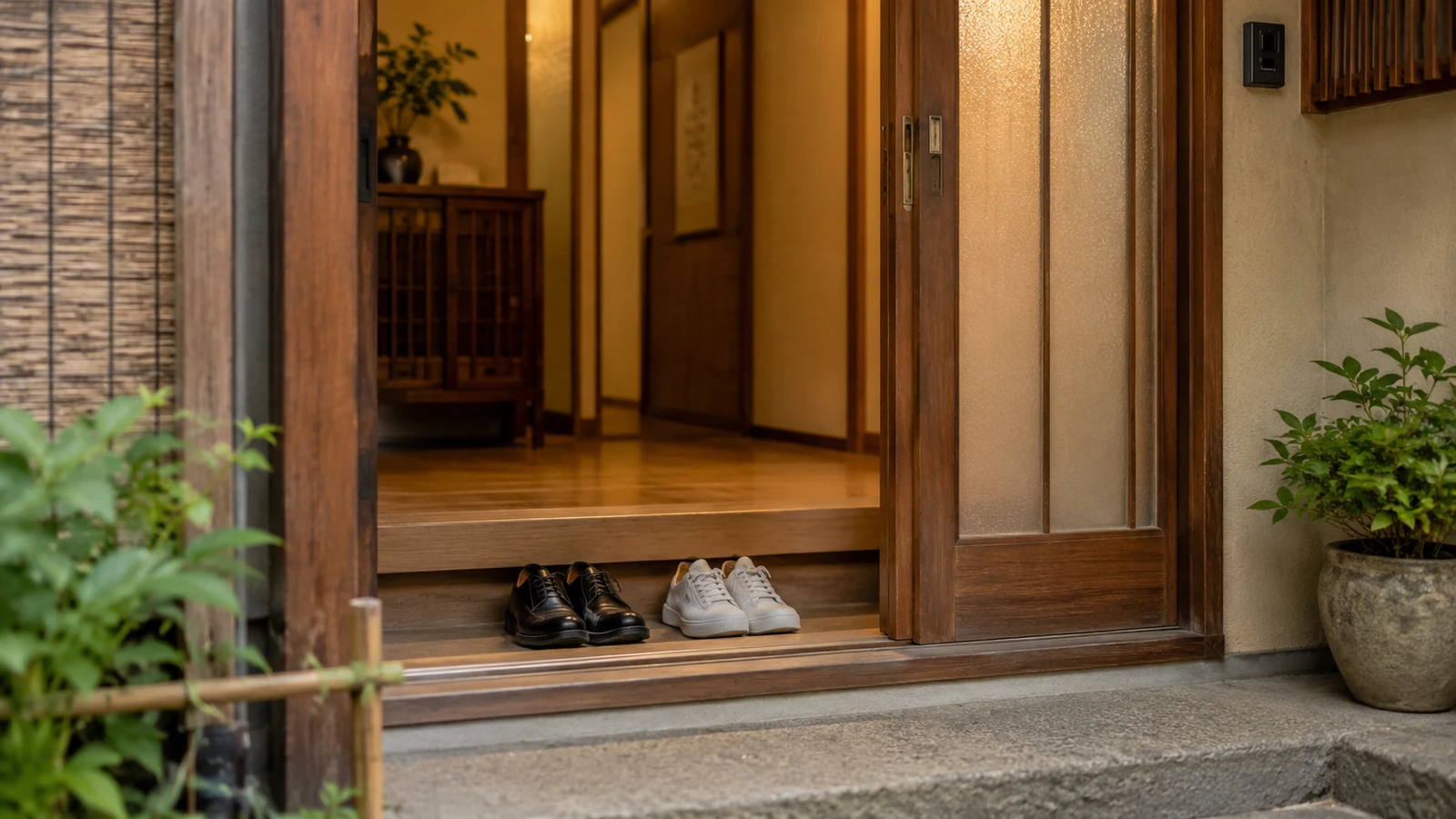 Take your shoes off entering anyone's home — almost everywhere
