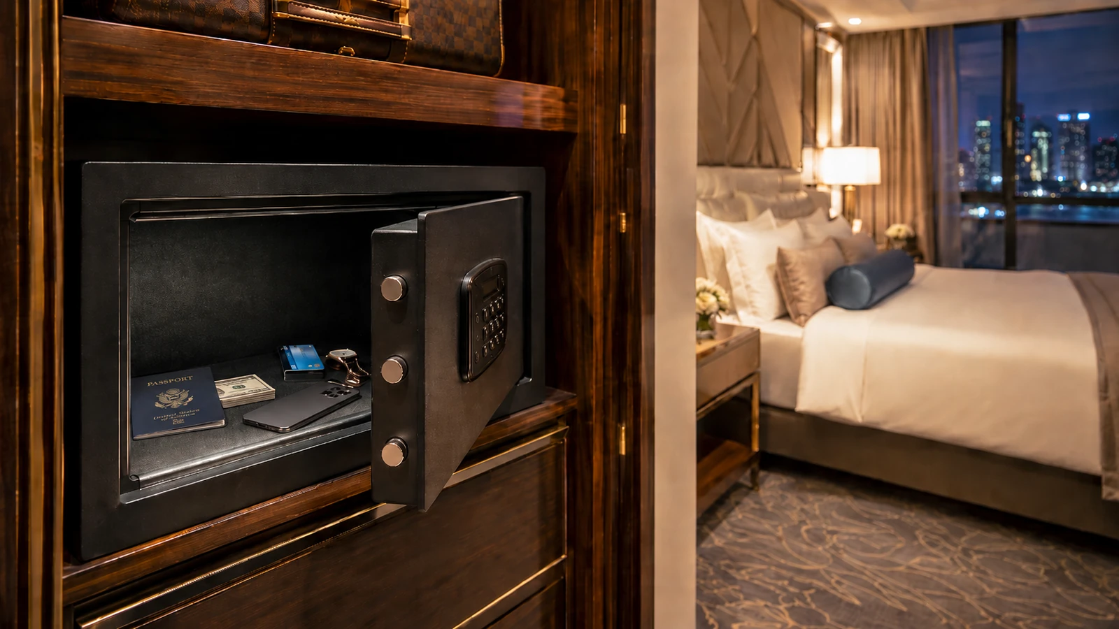 Use the hotel safe — even at fancy hotels